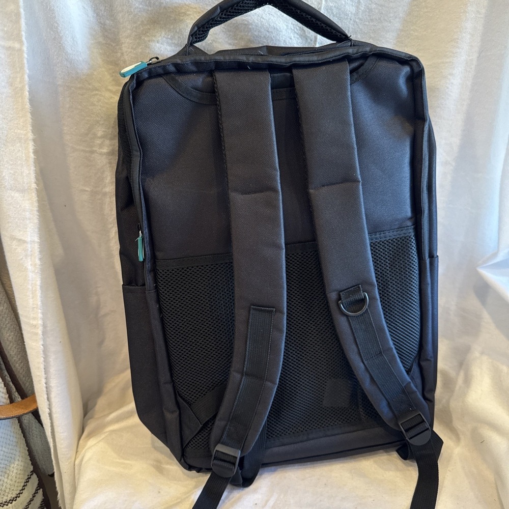 The Journeyman Bag Co Canvas Black Laptop Backpack Bag NWT 15x19" Travel Case - Picture 3 of 6